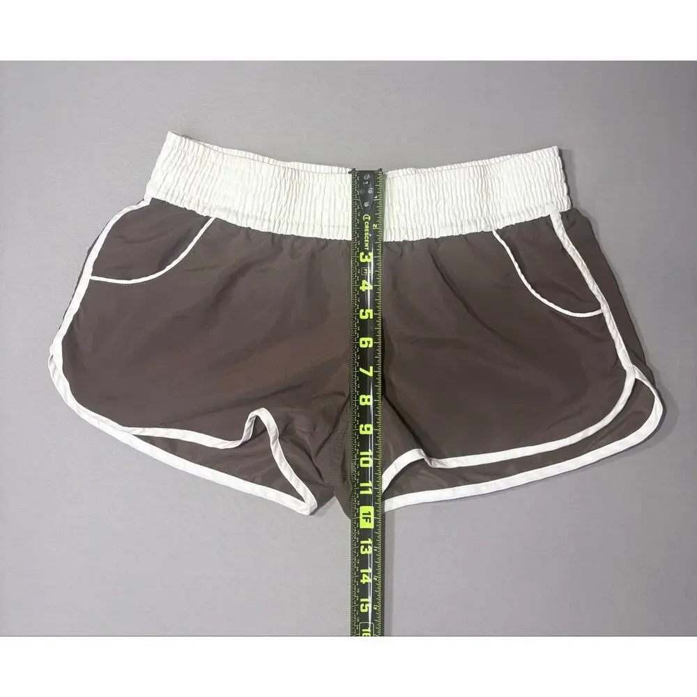 Y2K Hawaiian Beach Swim Surf Lightweight Stretch Waistband Pocket Shorts Women M